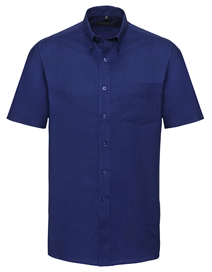 Men´s Short Sleeve  Classic Oxford Shirt zum Besticken und Bedrucken in der Farbe Bright Royal mit Ihren Logo, Schriftzug oder Motiv.