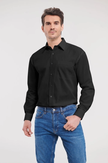 Men´s Long Sleeve Classic Pure Cotton Poplin Shirt zum Besticken und Bedrucken mit Ihren Logo, Schriftzug oder Motiv.