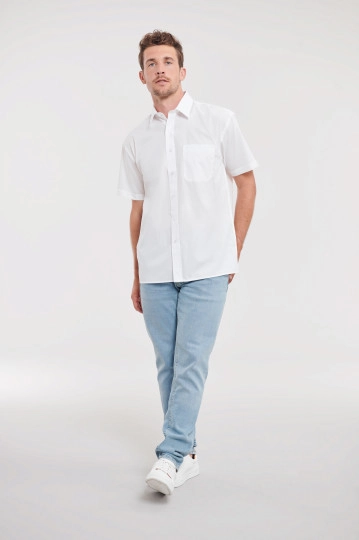 Men´s Short Sleeve Classic Pure Cotton Poplin Shirt zum Besticken und Bedrucken mit Ihren Logo, Schriftzug oder Motiv.