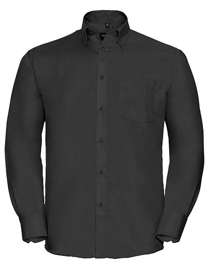 Men´s Long Sleeve Classic Ultimate Non-Iron Shirt zum Besticken und Bedrucken in der Farbe Black mit Ihren Logo, Schriftzug oder Motiv.