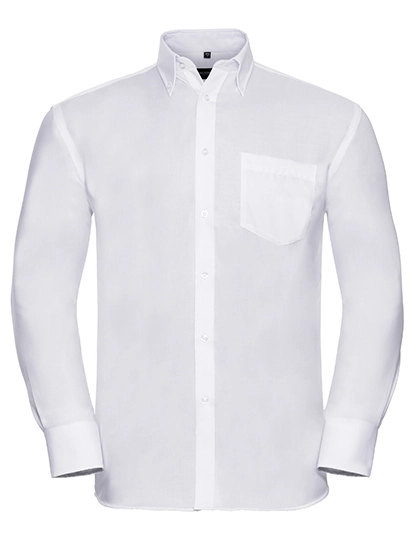 Men´s Long Sleeve Classic Ultimate Non-Iron Shirt zum Besticken und Bedrucken in der Farbe White mit Ihren Logo, Schriftzug oder Motiv.