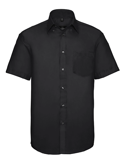 Men´s Short Sleeve Classic Ultimate Non-Iron Shirt zum Besticken und Bedrucken in der Farbe Black mit Ihren Logo, Schriftzug oder Motiv.