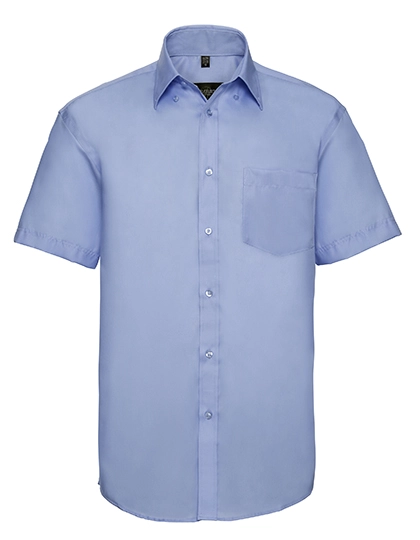Men´s Short Sleeve Classic Ultimate Non-Iron Shirt zum Besticken und Bedrucken in der Farbe Bright Sky mit Ihren Logo, Schriftzug oder Motiv.