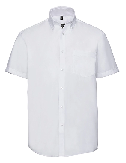 Men´s Short Sleeve Classic Ultimate Non-Iron Shirt zum Besticken und Bedrucken in der Farbe White mit Ihren Logo, Schriftzug oder Motiv.