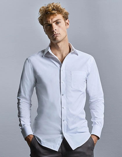 Men´s Long Sleeve Tailored Coolmax® Shirt zum Besticken und Bedrucken mit Ihren Logo, Schriftzug oder Motiv.