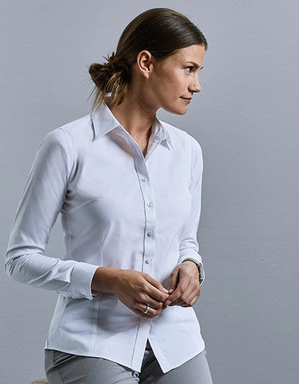 Ladies´ Long Sleeve Tailored Coolmax® Shirt zum Besticken und Bedrucken mit Ihren Logo, Schriftzug oder Motiv.