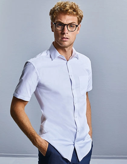 Men´s Short Sleeve Tailored Coolmax® Shirt zum Besticken und Bedrucken mit Ihren Logo, Schriftzug oder Motiv.